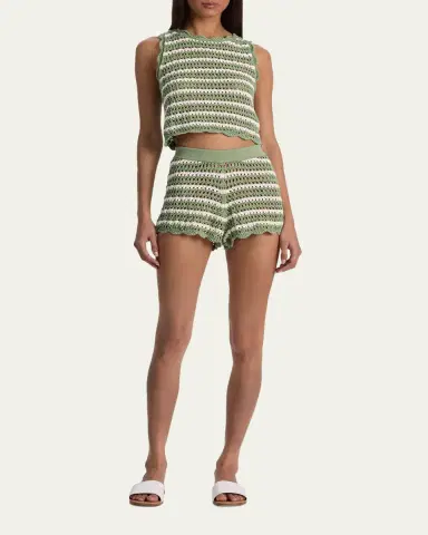 Alice + Olivia Amity Striped Crochet Tank Top | Thumbnail 2 Alice + Olivia Amity Striped Crochet Tank Top | Thumbnail 2