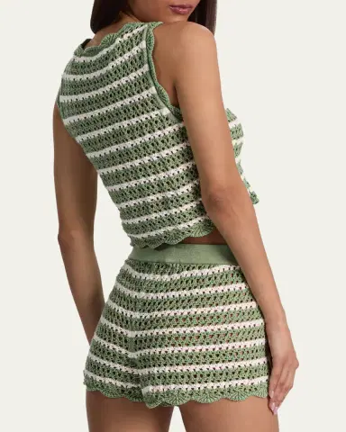 Alice + Olivia Amity Striped Crochet Tank Top | Thumbnail 3 Alice + Olivia Amity Striped Crochet Tank Top | Thumbnail 3
