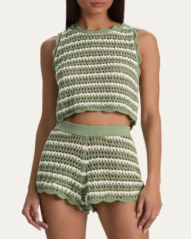 Alice + Olivia Amity Striped Crochet Tank Top | Thumbnail 4 Alice + Olivia Amity Striped Crochet Tank Top | Thumbnail 4
