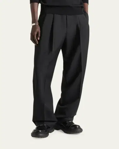 Givenchy Men's Double Pleated Wide-Leg Trousers | Thumbnail 4 Givenchy Men's Double Pleated Wide-Leg Trousers | Thumbnail 4