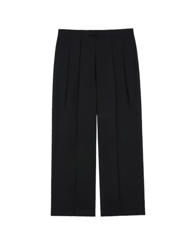 Men's Double Pleated Wide-Leg Trousers