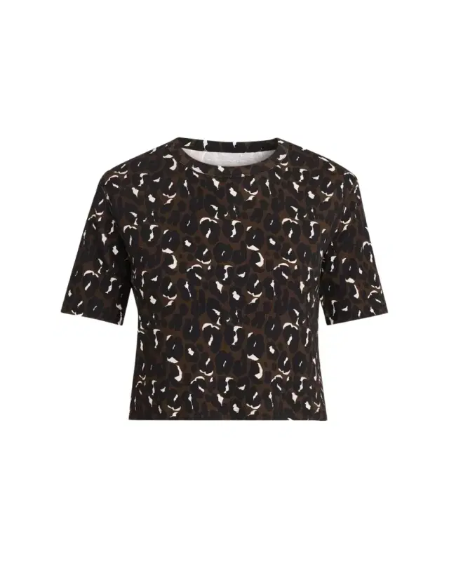 Majestic Filatures Animal-Print Organic Cotton Rib T-Shirt