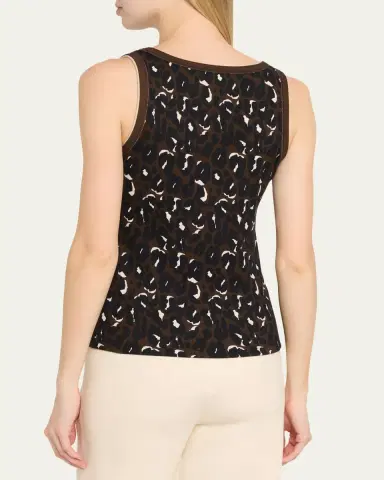 MAJESTIC FILATURES Animal-Print Organic Cotton Rib Tank Top | Thumbnail 3 MAJESTIC FILATURES Animal-Print Organic Cotton Rib Tank Top | Thumbnail 3