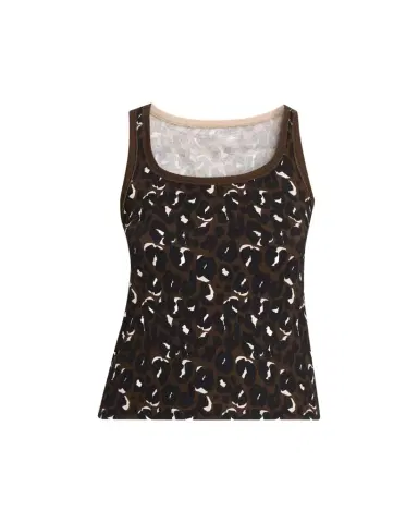 MAJESTIC FILATURES Animal-Print Organic Cotton Rib Tank Top | Thumbnail 1 MAJESTIC FILATURES Animal-Print Organic Cotton Rib Tank Top | Thumbnail 1
