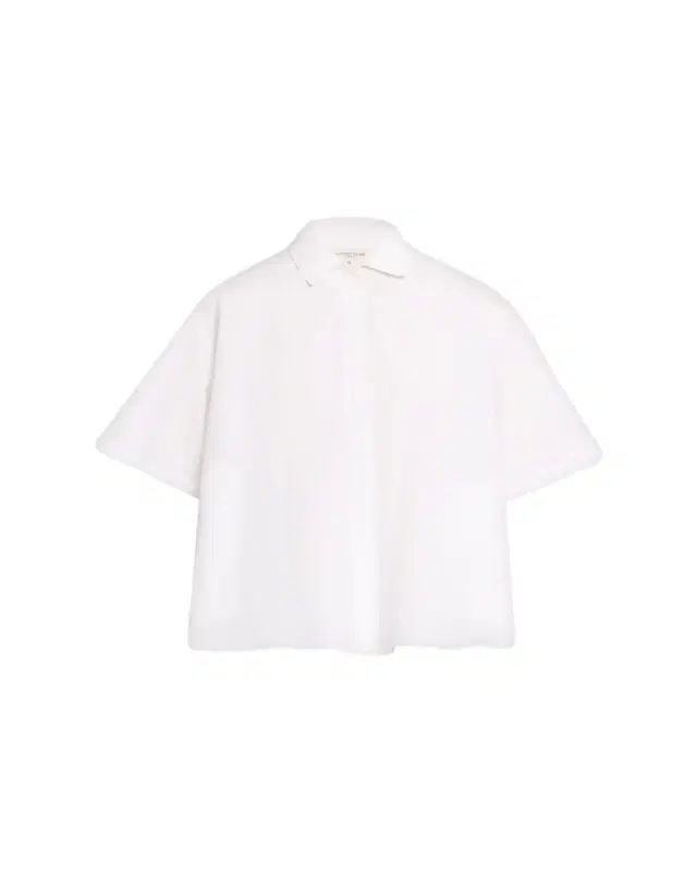 Lafayette 148 New York Pleated Cotton Shirt
