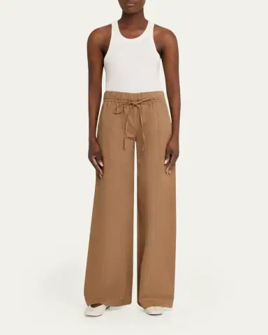 Vince Mid-Rise Cotton Drawstring Pants | Thumbnail 2 Vince Mid-Rise Cotton Drawstring Pants | Thumbnail 2