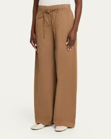 Vince Mid-Rise Cotton Drawstring Pants | Thumbnail 4 Vince Mid-Rise Cotton Drawstring Pants | Thumbnail 4