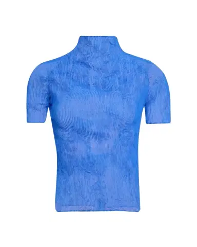 Issey Miyake Twisted Chiffon Plisse Mock-Neck Top | Thumbnail 1