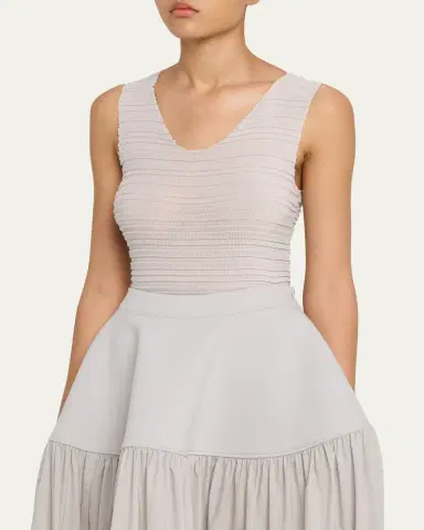 Issey Miyake Jiggly Pleated Plisse Tank Top | Thumbnail 4 Issey Miyake Jiggly Pleated Plisse Tank Top | Thumbnail 4