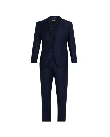 Zegna Men's Wool Tonal Check Two-Piece Suit | Thumbnail 1 Zegna Men's Wool Tonal Check Two-Piece Suit | Thumbnail 1