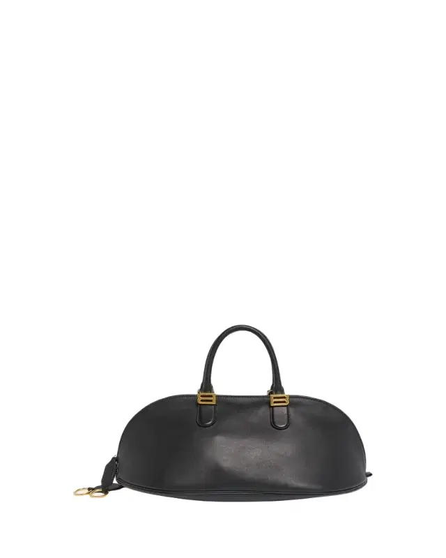 Balenciaga Bolero Medium Leather Bowling Bag