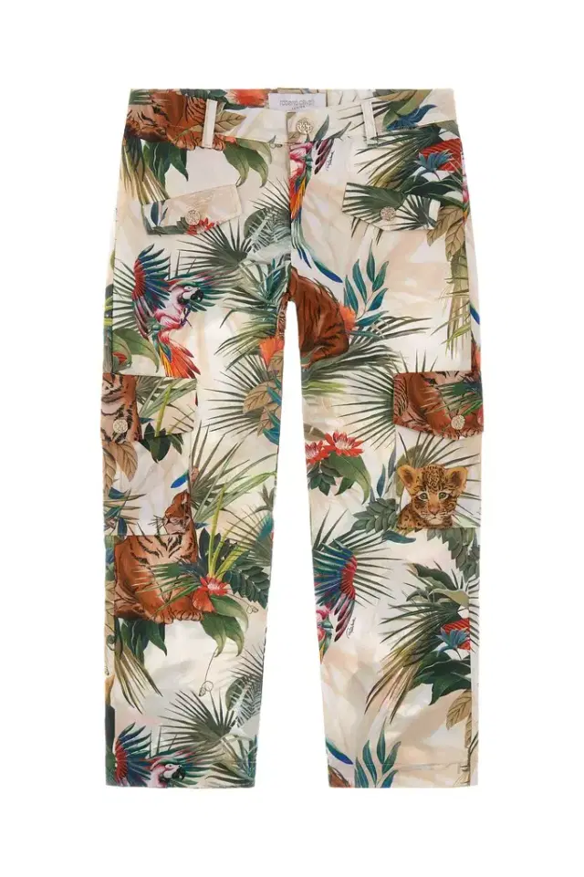 Roberto Cavalli Jungle Adventure Printed Cargo Pants