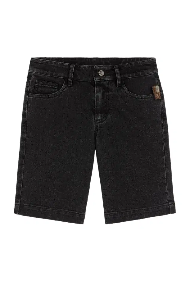 Roberto Cavalli Logo-Plaque Denim Shorts