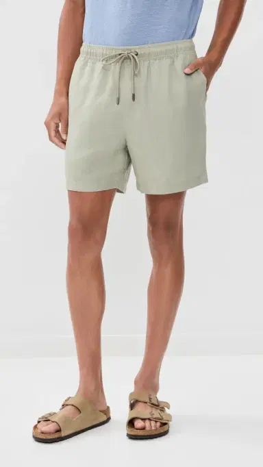 Onia Air Linen Pull-On Shorts 6 Elm | Thumbnail 2 Onia Air Linen Pull-On Shorts 6 Elm | Thumbnail 2