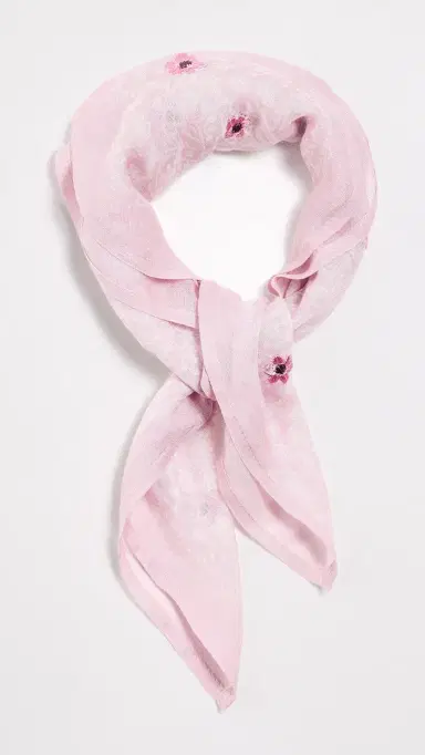 CHAN LUU Embroidered Bandana Pink One Size | Thumbnail 4