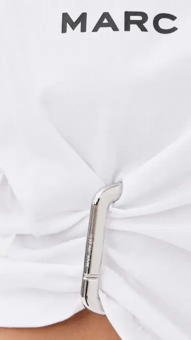 Marc Jacobs Pop J Marc Logo Drape Seam Tee White | Thumbnail 6 Marc Jacobs Pop J Marc Logo Drape Seam Tee White | Thumbnail 6