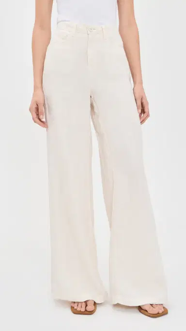 L'Agence Amara High Rise Wide Leg Linen Pants Vintage White 23 | Thumbnail 2 L'Agence Amara High Rise Wide Leg Linen Pants Vintage White 23 | Thumbnail 2