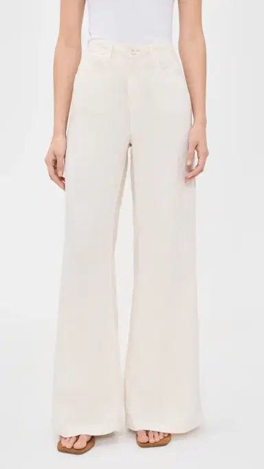 L'Agence Amara High Rise Wide Leg Linen Pants Vintage White 23 | Thumbnail 3 L'Agence Amara High Rise Wide Leg Linen Pants Vintage White 23 | Thumbnail 3