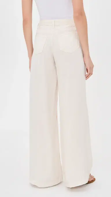 L'Agence Amara High Rise Wide Leg Linen Pants Vintage White 23 | Thumbnail 4 L'Agence Amara High Rise Wide Leg Linen Pants Vintage White 23 | Thumbnail 4