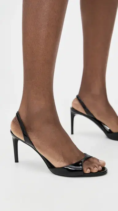 Schutz Scarlett Sling Mid Heels Black 8 | Thumbnail 3