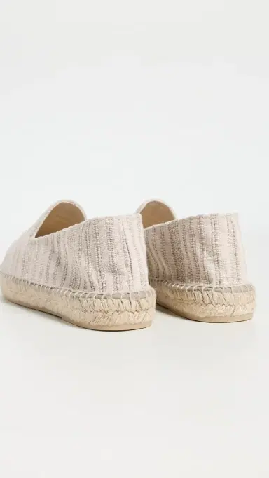MANEBI Cotton Jacquard Stripe Classic Espadrilles Natural Stripes 42 | Thumbnail 3