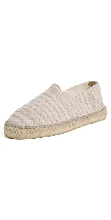 MANEBI Cotton Jacquard Stripe Classic Espadrilles Natural Stripes 42 | Thumbnail 1