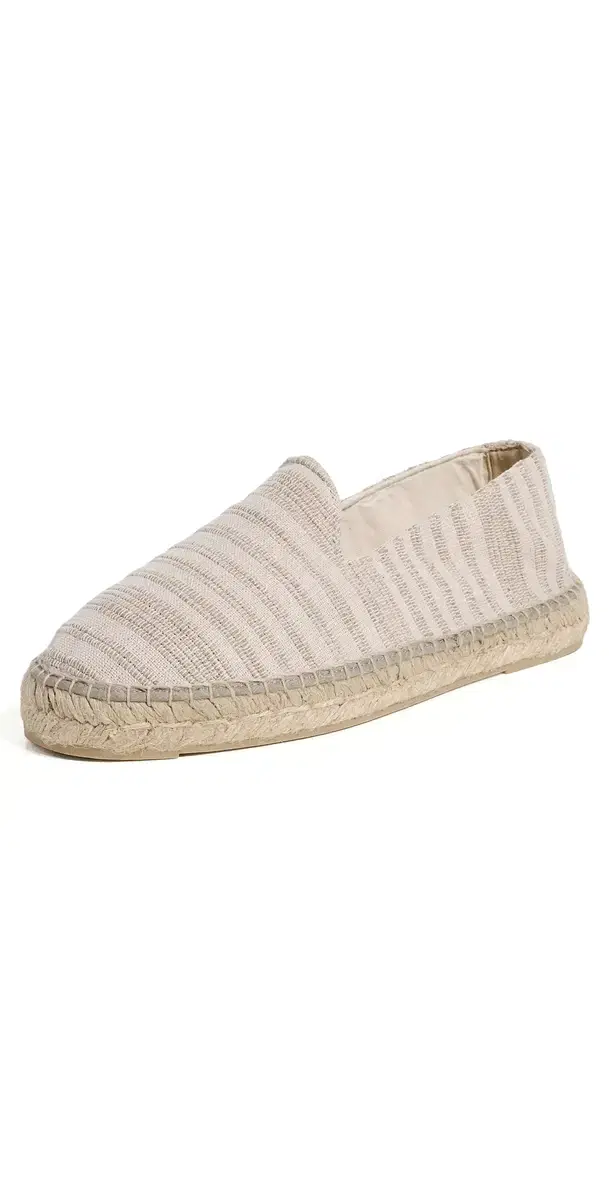 Manebi Cotton Jacquard Stripe Classic Espadrilles Natural Stripes
