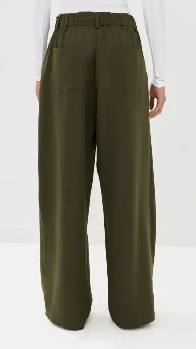 LIONESS Slouched Tie Up Pants Army Green S | Thumbnail 3