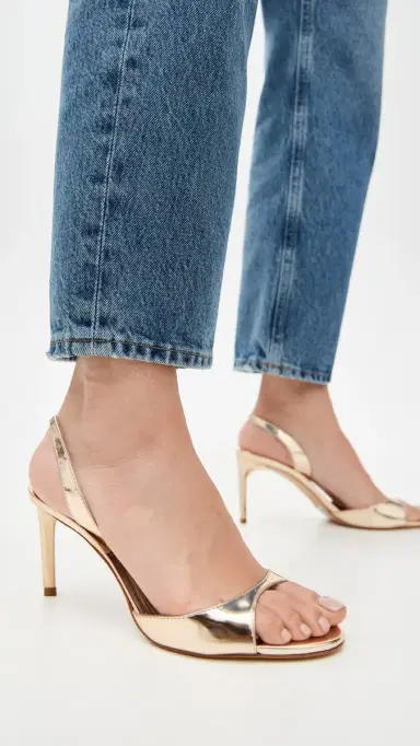 Schutz Scarlett Sling Mid Sandals Platina 7 | Thumbnail 3