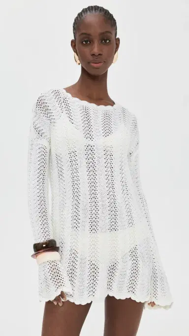 Show Me Your Mumu Packable Pullover Beach Dress White M | Thumbnail 2