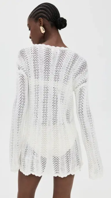 Show Me Your Mumu Packable Pullover Beach Dress White M | Thumbnail 3