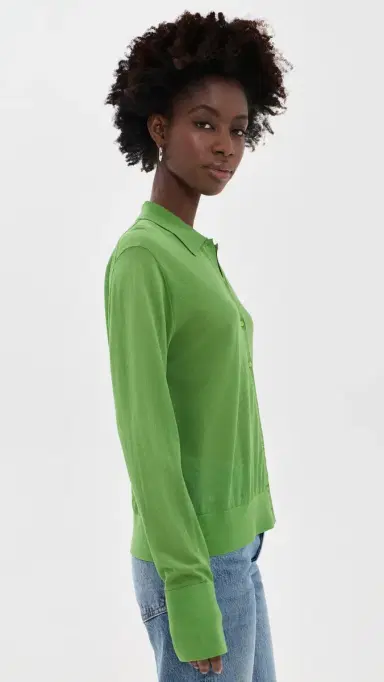 Frame The Collared Cardigan Peridot S | Thumbnail 4