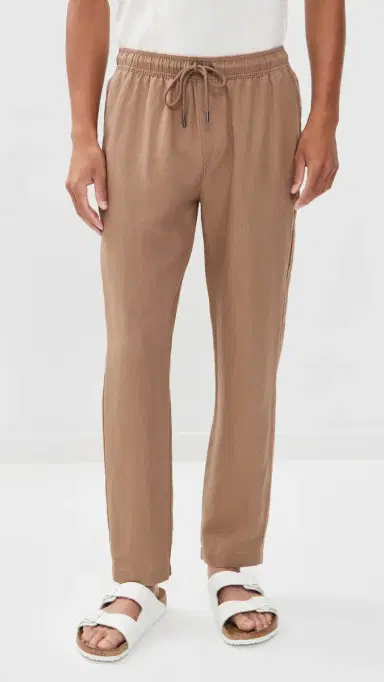 Onia Air Linen Pull-On Pants Sandlewood | Thumbnail 2