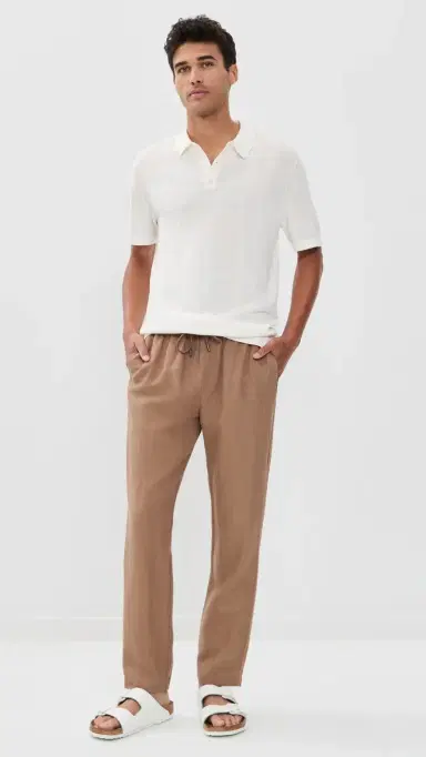 Onia Air Linen Pull-On Pants Sandlewood | Thumbnail 5