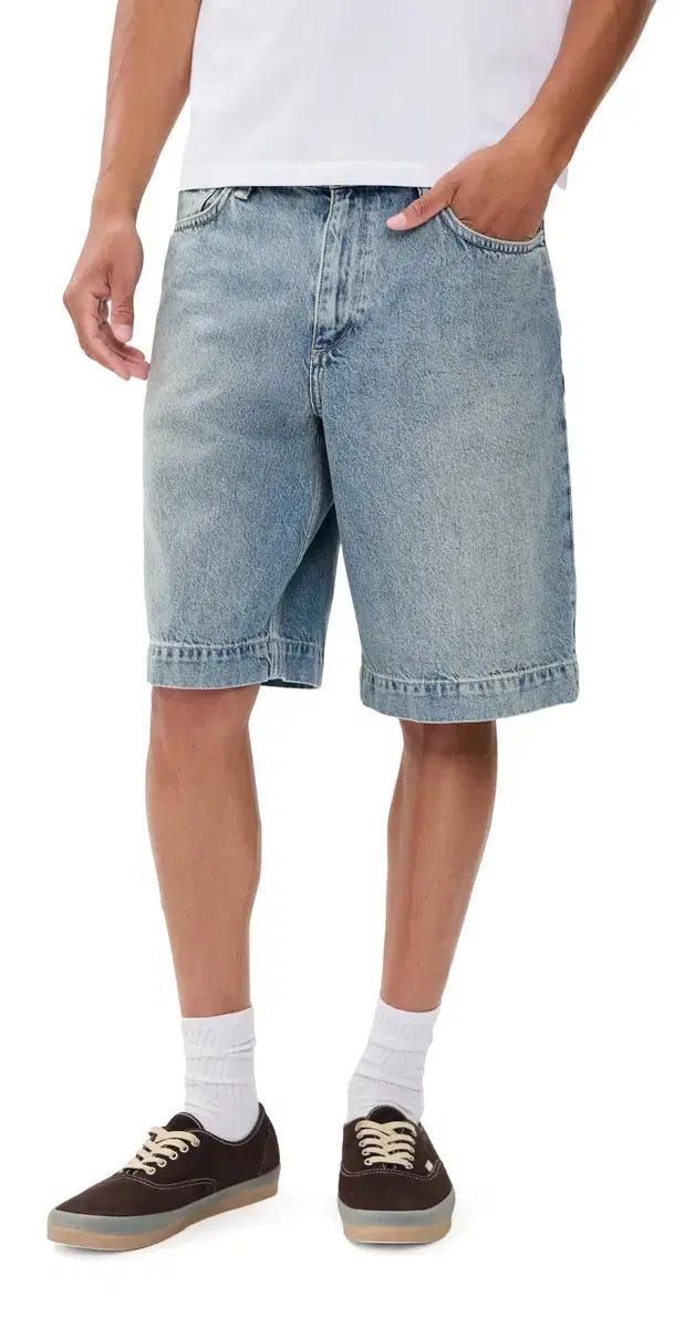 rag & bone Baggy Denim Shorts 11.5 Beacon