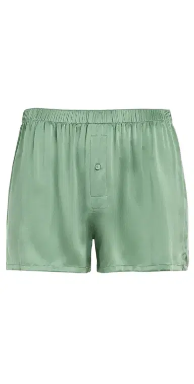 Lunya Washable Silk Boxers Garden Moss | Thumbnail 1
