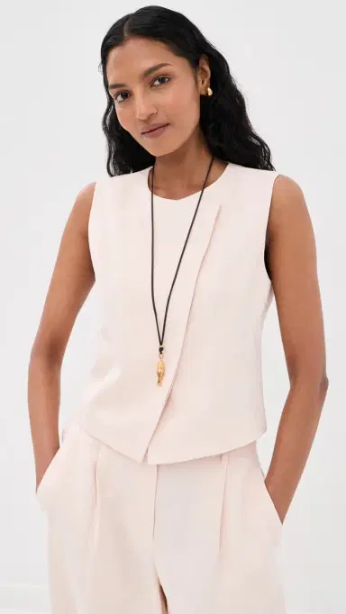 TWP Hidden Placket Vest Creme de Peche | Thumbnail 2 TWP Hidden Placket Vest Creme de Peche | Thumbnail 2