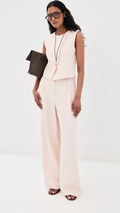 TWP Hidden Placket Vest Creme de Peche | Thumbnail 5 TWP Hidden Placket Vest Creme de Peche | Thumbnail 5