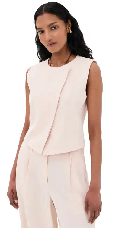 TWP Hidden Placket Vest Creme de Peche | Thumbnail 1 TWP Hidden Placket Vest Creme de Peche | Thumbnail 1