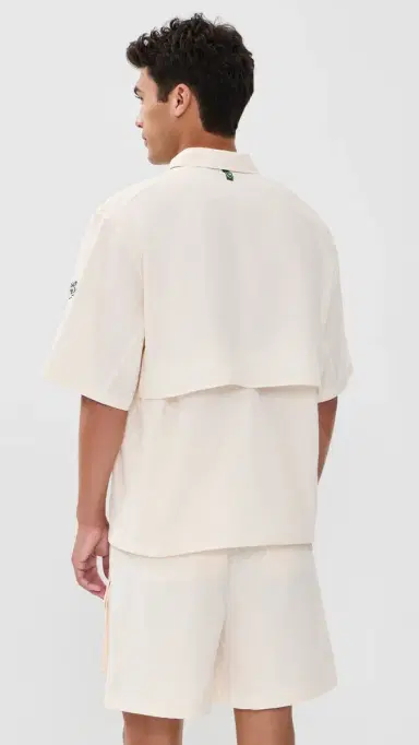 Malbon Bass Club Seersucker Windshirt Ivory M | Thumbnail 3 Malbon Bass Club Seersucker Windshirt Ivory M | Thumbnail 3