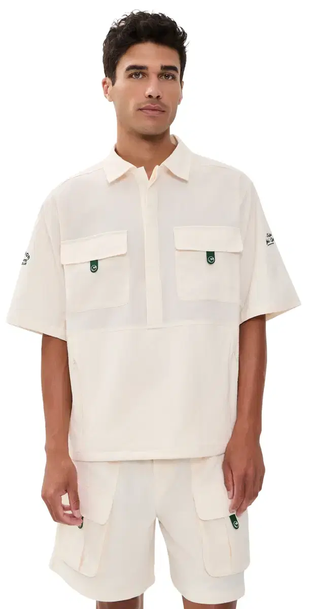Bass Club Seersucker Windshirt Ivory M