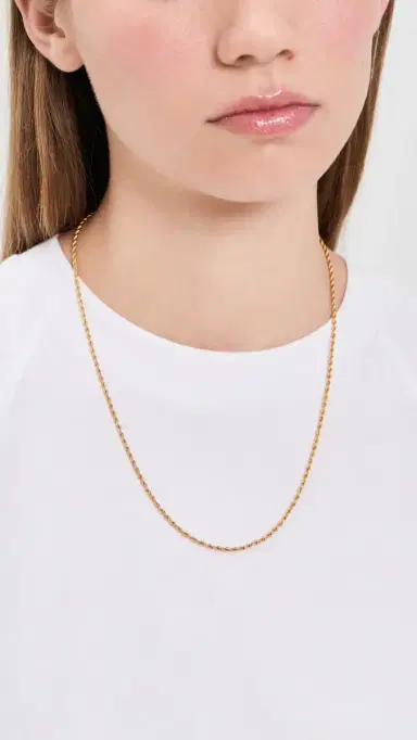 SHASHI Rope Necklace Gold One Size | Thumbnail 3