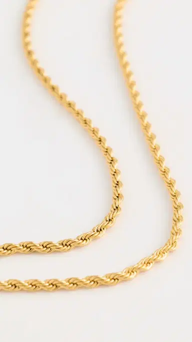 SHASHI Rope Necklace Gold One Size | Thumbnail 4
