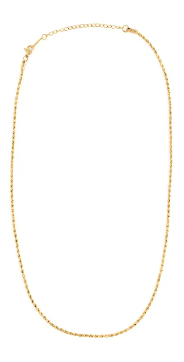SHASHI Rope Necklace Gold One Size