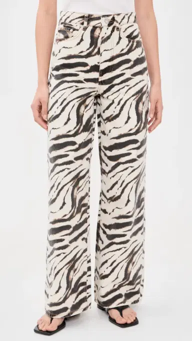 Ganni Print Denim Lari Jeans | Thumbnail 2