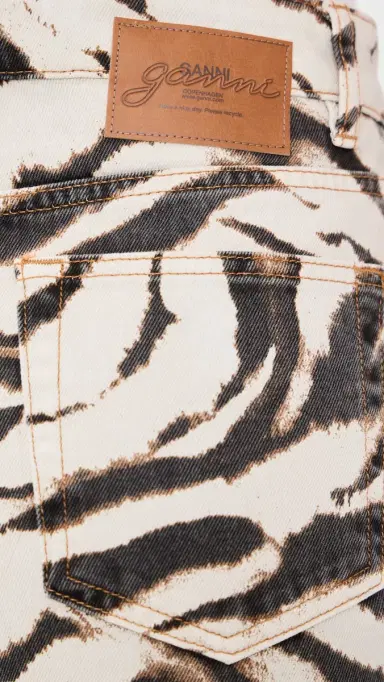 Ganni Print Denim Lari Jeans | Thumbnail 6