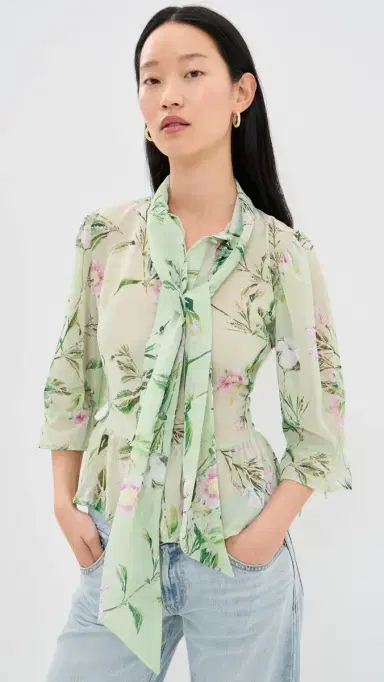 House of Aama Swamp Rose Victorian Button Down Shirt | Thumbnail 2