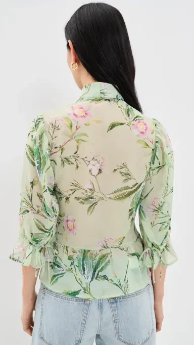 House of Aama Swamp Rose Victorian Button Down Shirt | Thumbnail 3