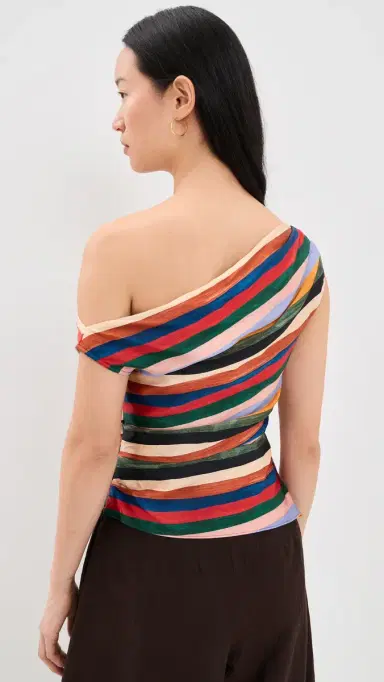 Staud Phare Silk Top Artist Stripe 6 | Thumbnail 3