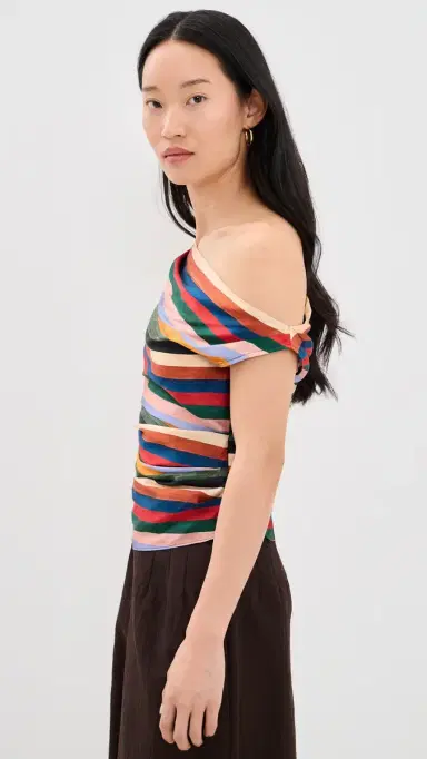 Staud Phare Silk Top Artist Stripe 6 | Thumbnail 4